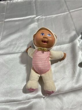 Plush Baby Doll in Pink and Cream - Soft Cuddly Toy